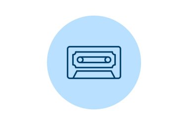 Kaset teybi, vektör, piksel mükemmel, illüstratör dosyası