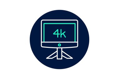 4k İzleyici, vektör, piksel mükemmel, illüstratör dosyası