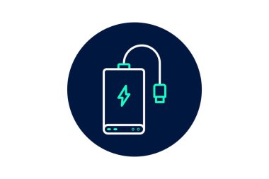 Taşınabilir Charger, vektör, piksel mükemmel, illüstratör dosyası