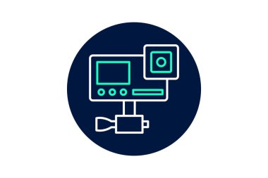 Eylem kamerası, vektör, piksel mükemmel, illüstratör dosyası