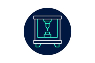 3d Yazıcı, vektör, piksel mükemmel, illüstratör dosyası