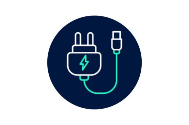 Hızlı Şarj Edici, vektör, piksel mükemmel, illüstratör dosyası