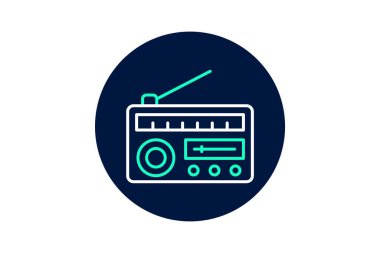 Radyo, vektör, piksel mükemmel, illüstratör dosyası