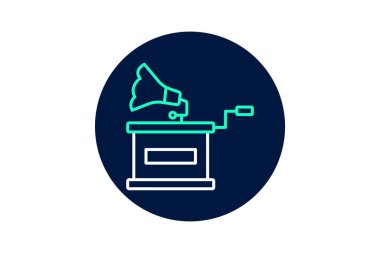 Gramofon, vektör, piksel mükemmel, çizer dosyası