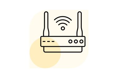 Wi-fi Router, vektör, piksel mükemmel, illüstratör dosyası