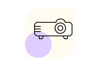 Projektör, vektör, piksel mükemmel, çizer dosyası