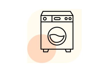 Çamaşır makinesi, vektör, piksel mükemmel, illüstratör dosyası