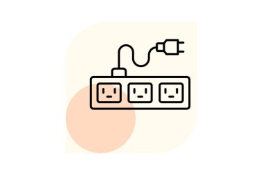 Akıllı Güç Şeridi, vektör, piksel mükemmel, illüstratör dosyası