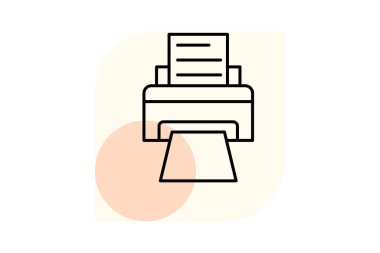 Yazıcı, vektör, piksel mükemmel, illüstratör dosyası