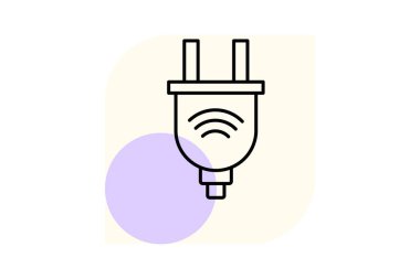 Akıllı Wi-Fi Eklentisi, vektör, piksel mükemmel, illüstratör dosyası