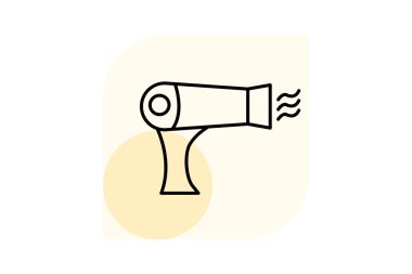 Saç kurutma makinesi, vektör, piksel mükemmel, illüstratör dosyası