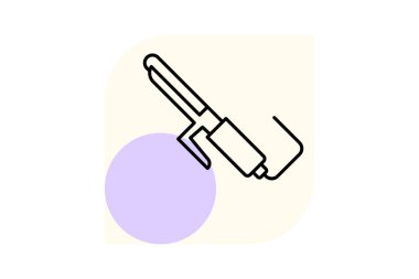 Saç maşası, vektör, piksel mükemmel, çizer dosyası