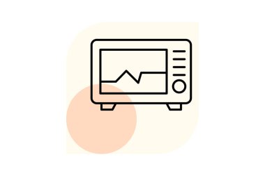 Ecg Makinesi, vektör, piksel mükemmel, illüstratör dosyası