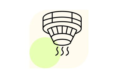 Akıllı Isı ve Duman Algılayıcı, vektör, piksel mükemmel, illüstratör dosyası