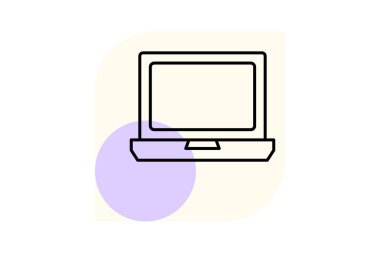 Laptop, vektör, piksel mükemmel, illüstratör dosyası