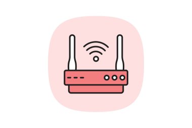 Wi-fi Router, vektör, piksel mükemmel, illüstratör dosyası