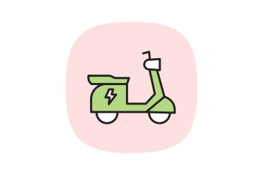 Elektrik scooter, vektör, piksel mükemmel, illüstratör dosyası