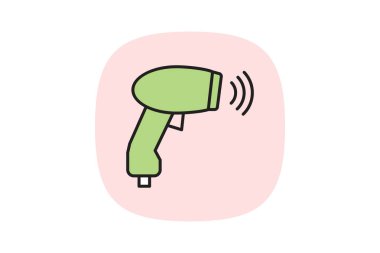 Barkod tarayıcı, vektör, piksel mükemmel, illüstratör dosyası