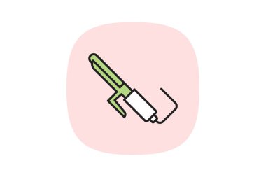 Saç maşası, vektör, piksel mükemmel, çizer dosyası