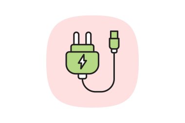 Hızlı Şarj Edici, vektör, piksel mükemmel, illüstratör dosyası