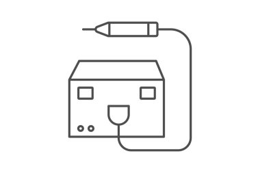 Isıtılmış kirpik bigudisi, vektör, piksel mükemmel, illüstratör dosyası