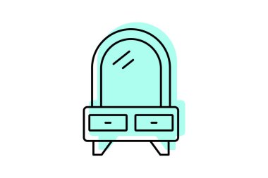 Led Makyaj Aynası, vektör, piksel mükemmel, illüstratör dosyası