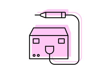 Isıtılmış kirpik bigudisi, vektör, piksel mükemmel, illüstratör dosyası