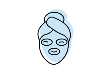 Yüz Kas Tonlama Kemeri, vektör, piksel mükemmel, illüstratör dosyası