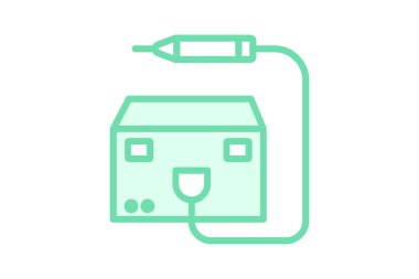 Isıtılmış kirpik bigudisi, vektör, piksel mükemmel, illüstratör dosyası