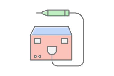 Isıtılmış kirpik bigudisi, vektör, piksel mükemmel, illüstratör dosyası