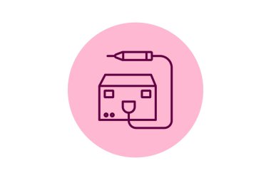 Isıtılmış kirpik bigudisi, vektör, piksel mükemmel, illüstratör dosyası