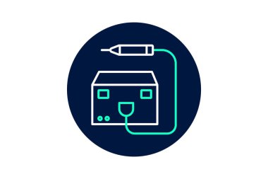 Isıtılmış kirpik bigudisi, vektör, piksel mükemmel, illüstratör dosyası