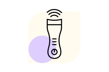 Ultrasonik Cilt Temizleyici, vektör, piksel mükemmel, illüstratör dosyası