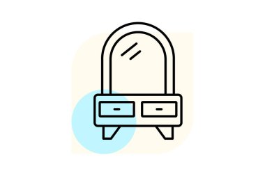 Led Makyaj Aynası, vektör, piksel mükemmel, illüstratör dosyası