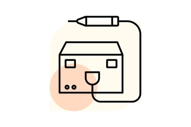 Isıtılmış kirpik bigudisi, vektör, piksel mükemmel, illüstratör dosyası