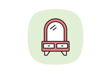 Led Makyaj Aynası, vektör, piksel mükemmel, illüstratör dosyası