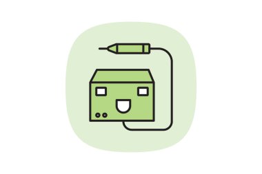 Isıtılmış kirpik bigudisi, vektör, piksel mükemmel, illüstratör dosyası