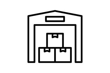 Ekin Depolama Deposu, vektör, piksel mükemmel, illüstratör dosyası