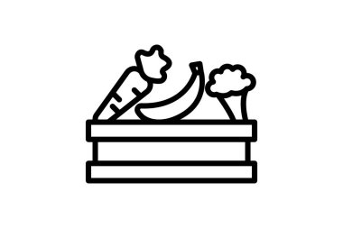 Sebze Soğutma Depolama, vektör, piksel mükemmel, illüstratör dosyası