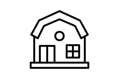 Çiftlik Misafirhanesi, vektör, piksel mükemmel, illüstratör dosyası