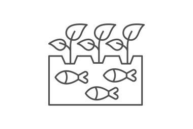 Aquaponics Tesisi, vektör, piksel mükemmel, illüstratör dosyası