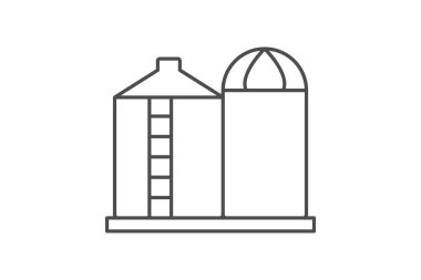 Silage Sığınağı, vektör, piksel mükemmel, illüstratör dosyası