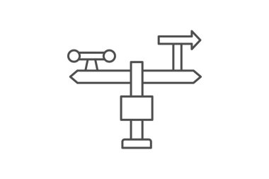 Meteorolojik Gözlem Merkezi, vektör, piksel mükemmel, illüstratör dosyası