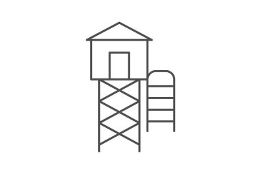 Çiftlik hayvanları gözlem güvertesi, vektör, piksel mükemmel, illüstratör dosyası