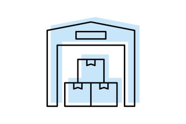 Ekin Depolama Deposu, vektör, piksel mükemmel, illüstratör dosyası