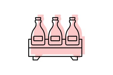 Şarap mahzeni, vektör, piksel mükemmel, illüstratör dosyası