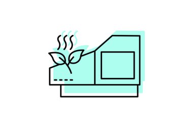 Tea Leaf Kurutma Kulübesi, vektör, piksel mükemmel, illüstratör dosyası