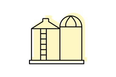 Silage Sığınağı, vektör, piksel mükemmel, illüstratör dosyası