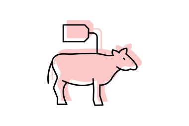 Çiftlik hayvanları mezat ahırı, vektör, piksel mükemmel, illüstratör dosyası