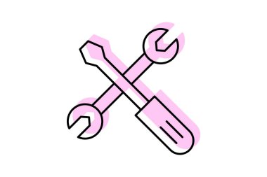 Çekici Tamir Atölyesi, vektör, piksel mükemmel, illüstratör dosyası